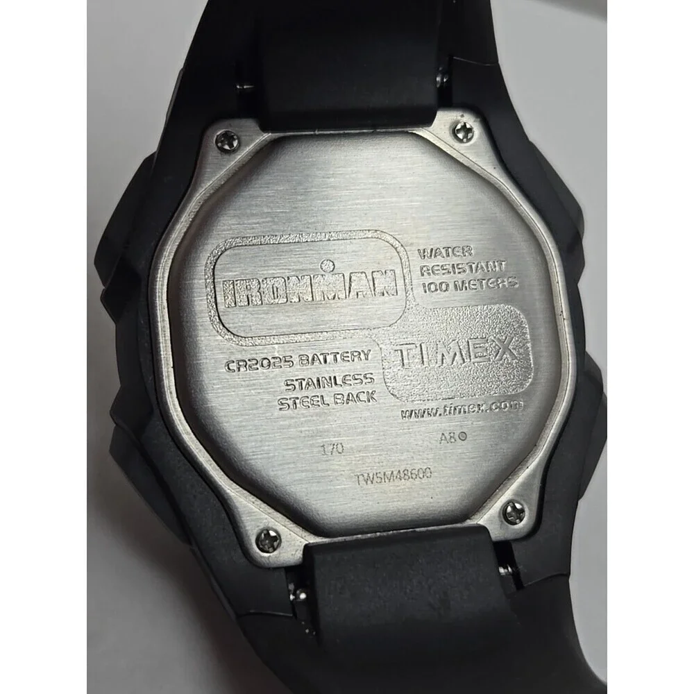 Timex Ironman 47mm 30Lap Digital Watch Indiglo Negative Display New Battery